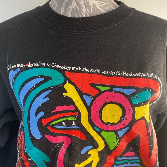 Vintage 90โs Chattanooga Tennessee bold print sweatshirt size Medium - Picture 8 of 8